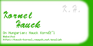 kornel hauck business card